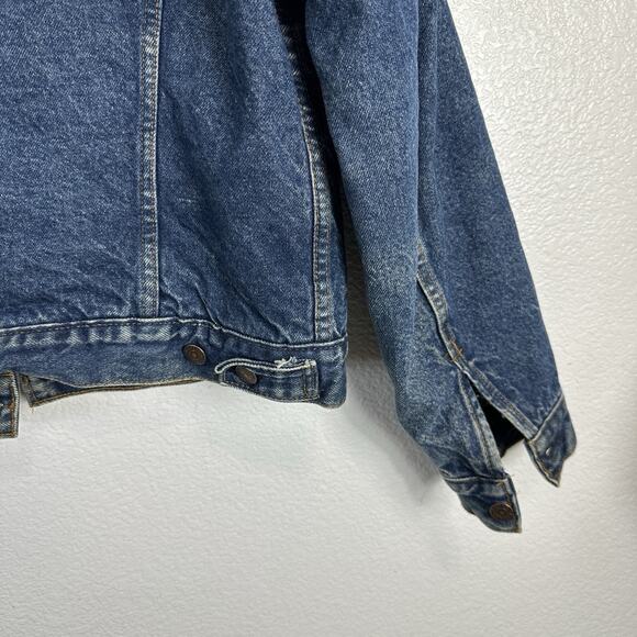 Vintage Levis Jean Jacket Mens 44 Blanket Lined Denim Trucker USA Made Grunge - Picture 8 of 12